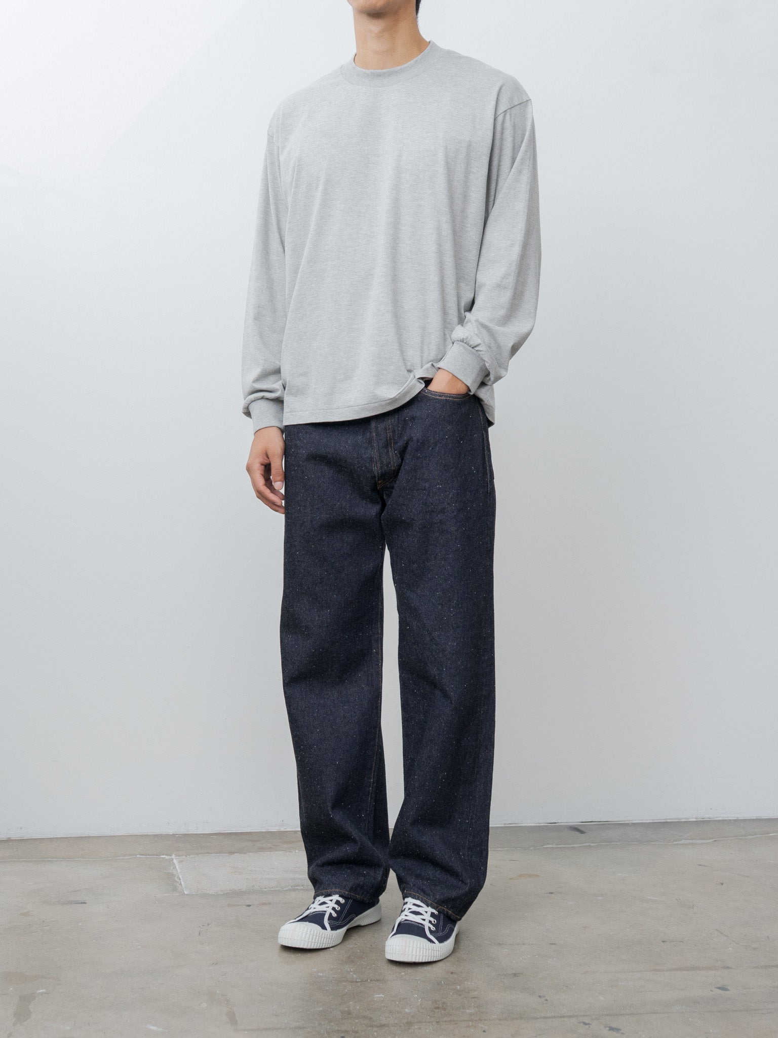 Suvin Supima Tube L/S Tee Light - Feather Gray - 3