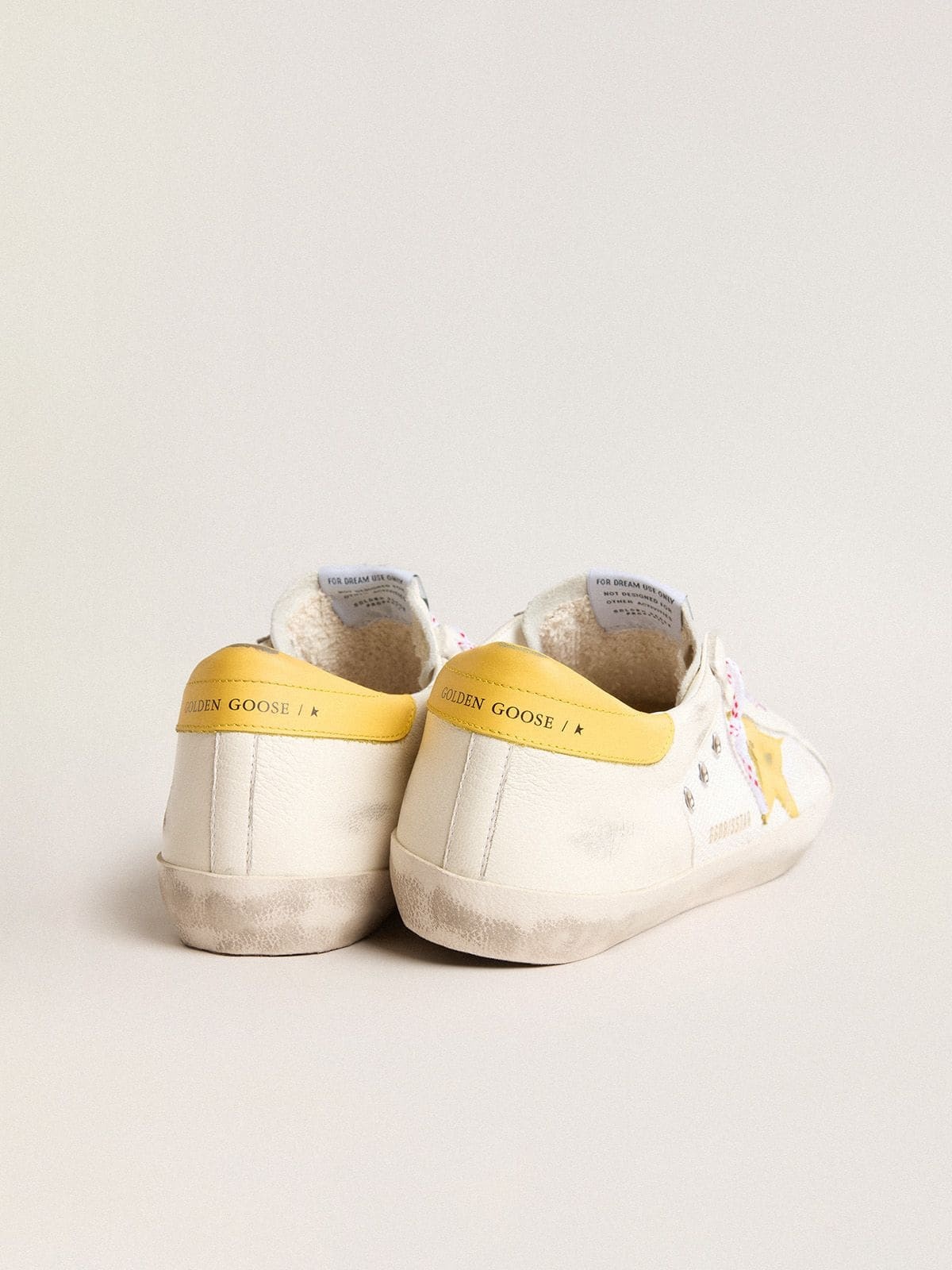 Men’s Super-Star in mesh and nappa leather with yellow leather star and heel tab - 4