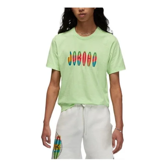 Air Jordan Alphabet Round Neck Short Sleeve T-Shirt Men's Green DQ7367-383 - 1