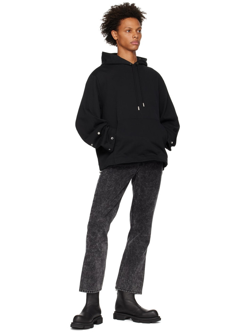 SOLID HOMME Black Acid Wash Jeans outlook