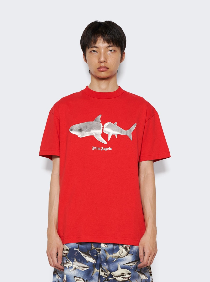 Shark Classic T-Shirt Red and White 3