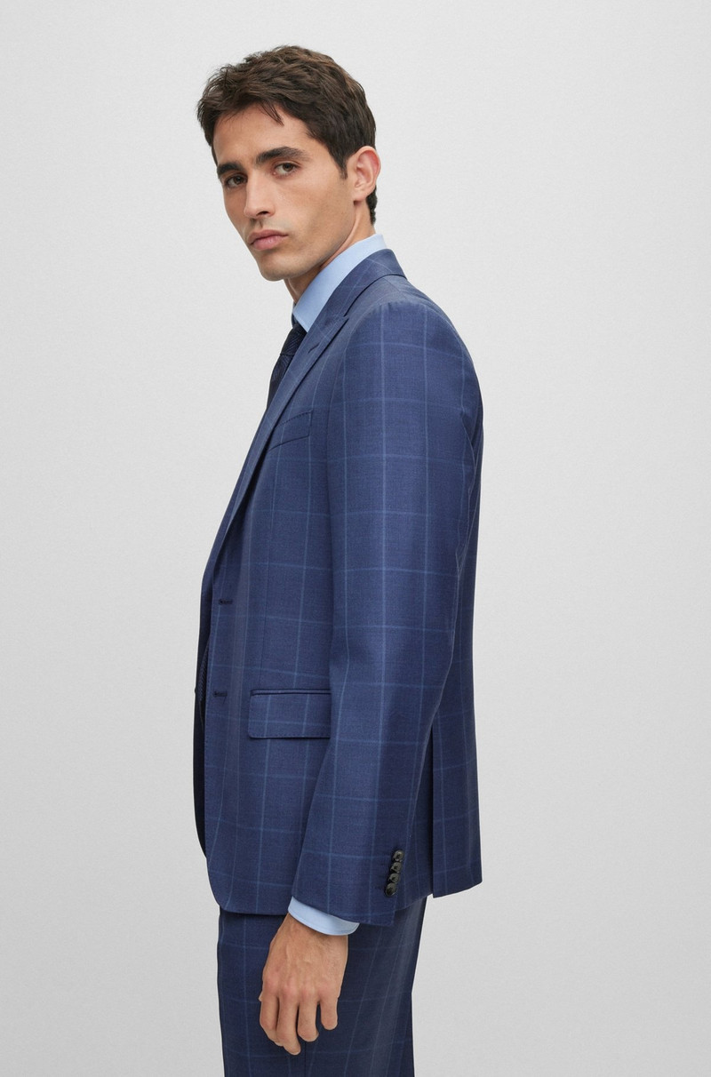 SLIM-FIT TWO-PIECE SUIT IN CHECKED VIRGIN WOOL 6