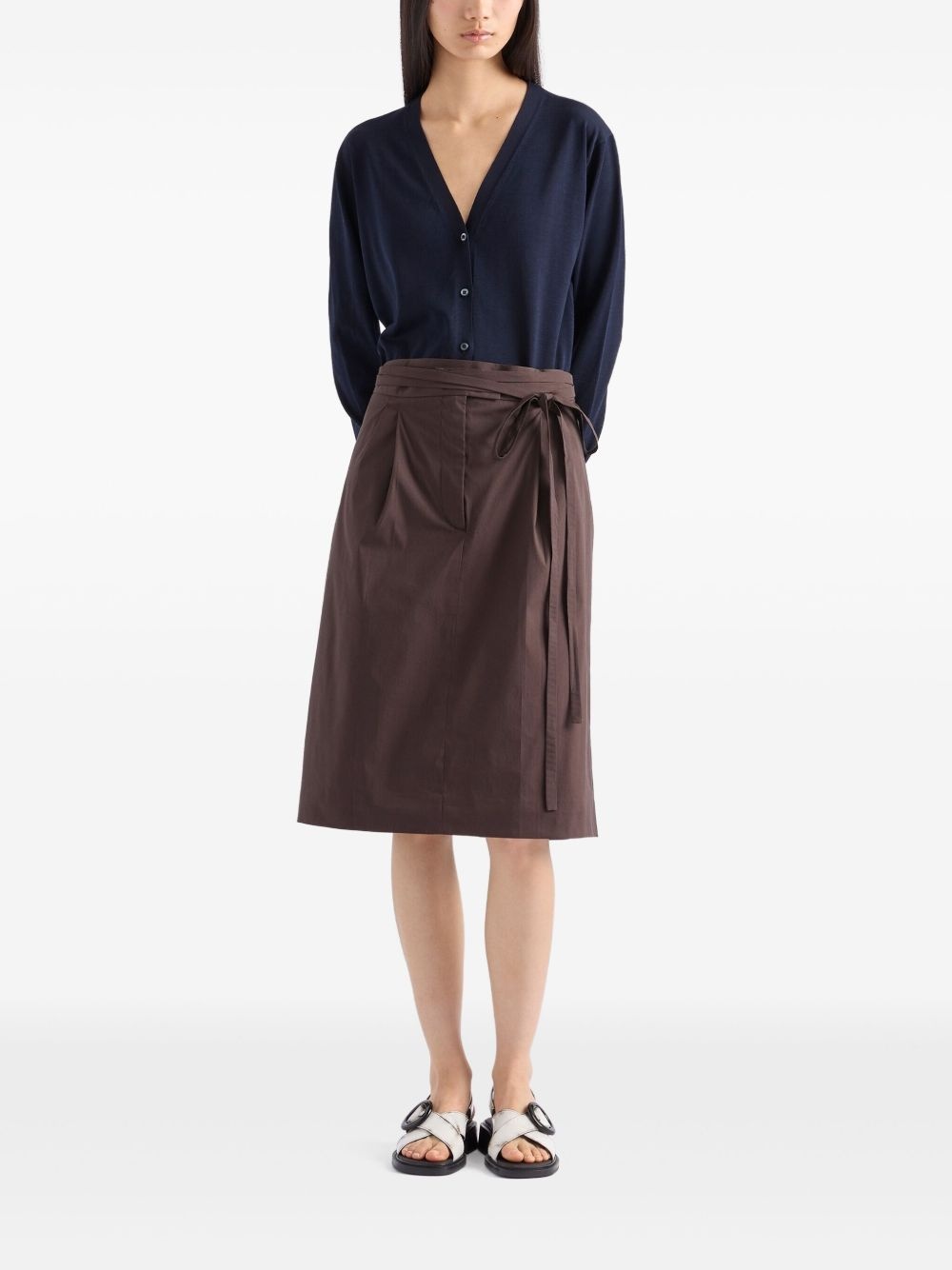 poplin wrap skirt - 2