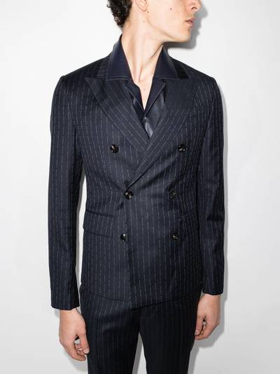 AMIRI double-breasted pinstripe blazer outlook