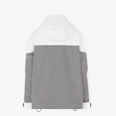 FENDI White and Vichy tech fabric anorak outlook