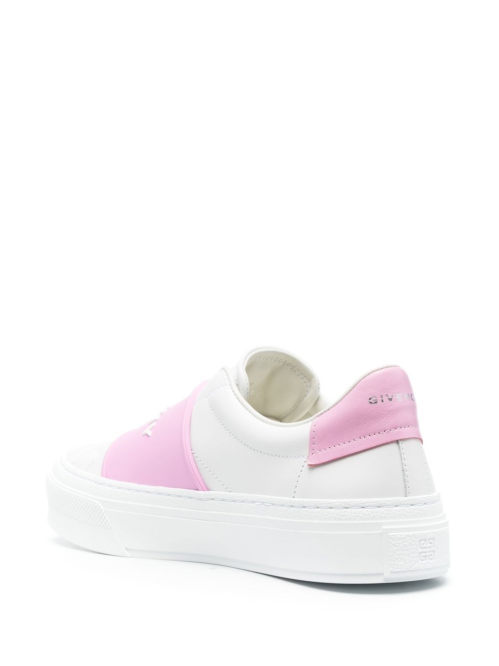 leather logo-print sneakers - 3
