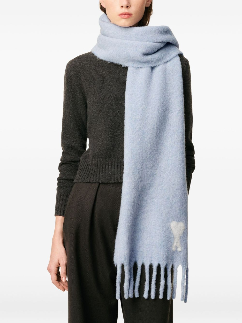 Ami De Coeur fringed scarf - 3