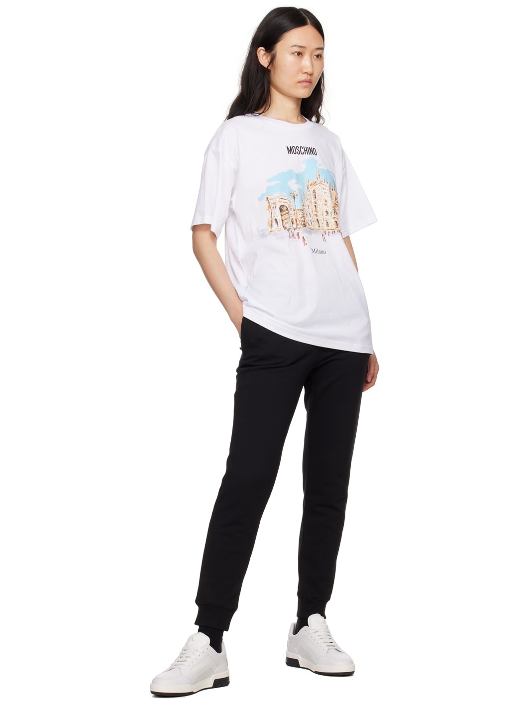 Moschino Black Puzzle Bobble Lounge Pants | REVERSIBLE