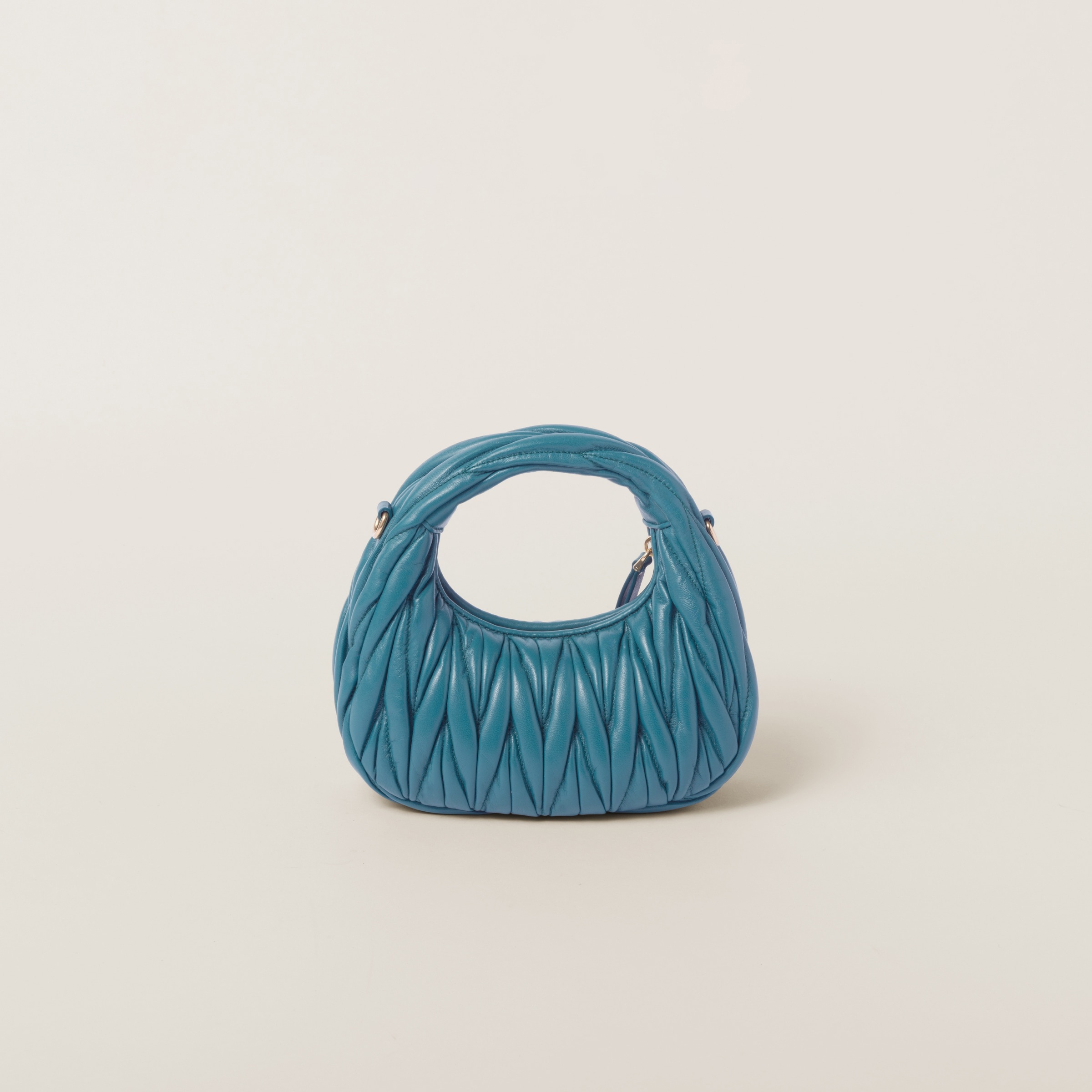 Wander matelassé nappa leather hobo mini-bag - 3