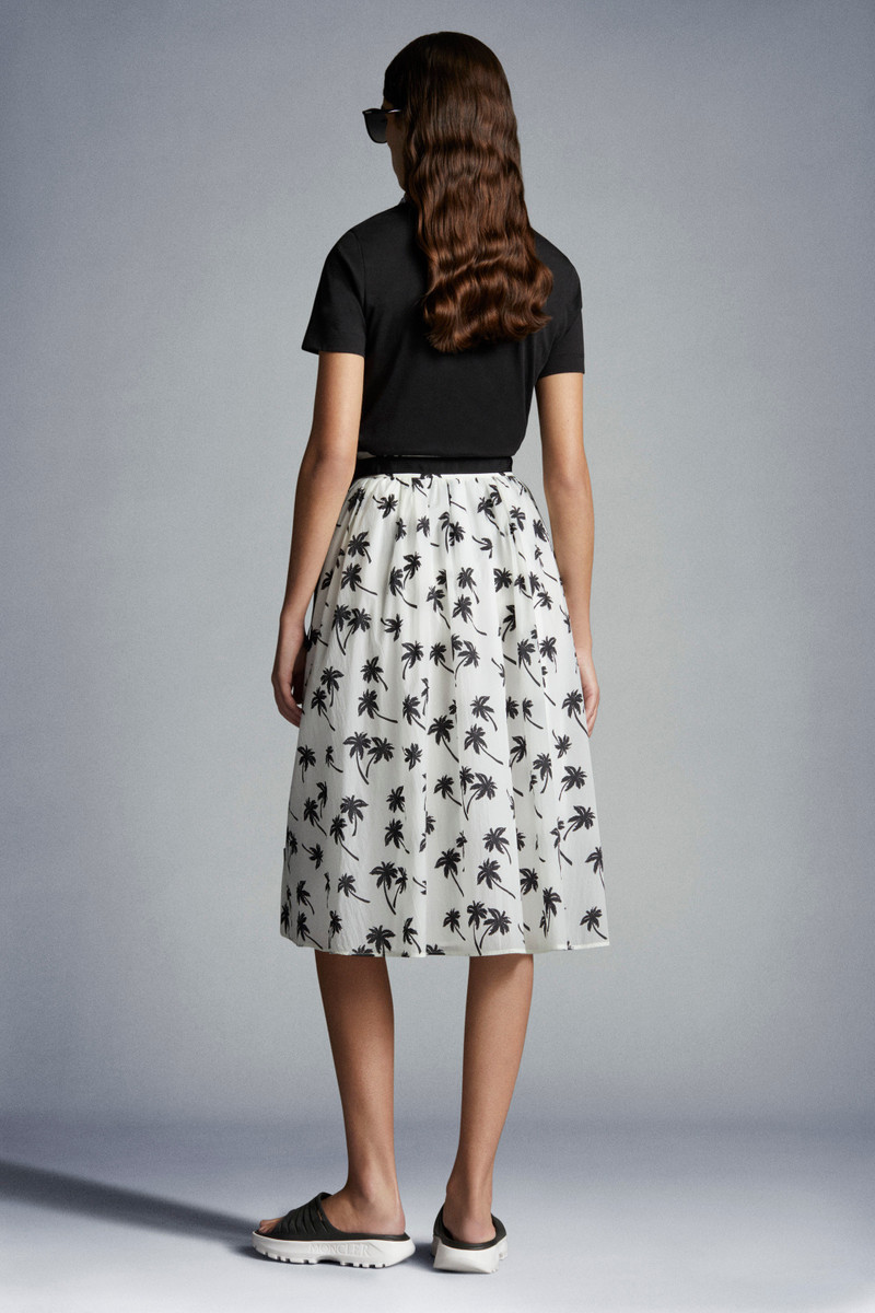 Palm Print Midi Skirt 4