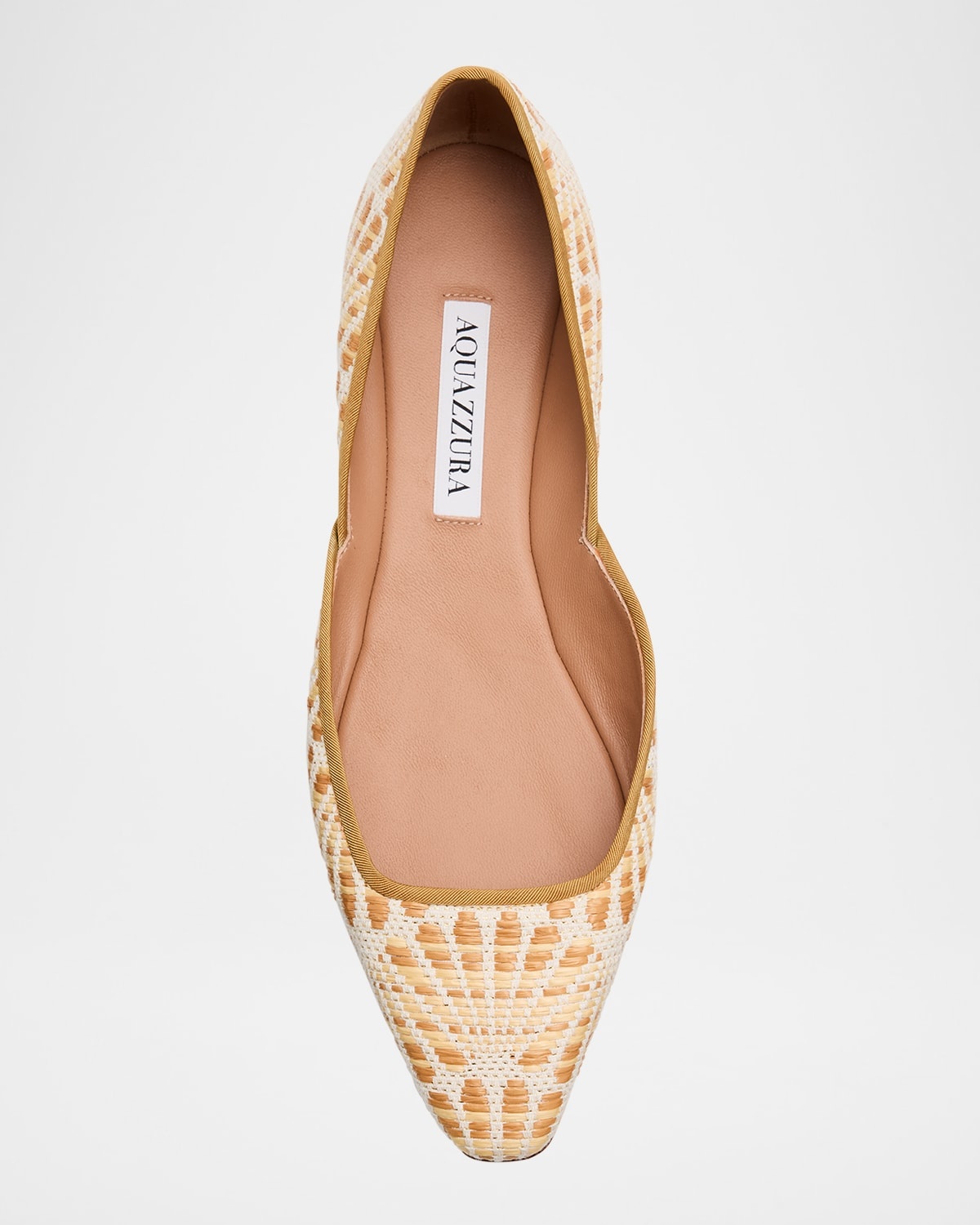 Bicolor Raffia Ballerina Flats - 3