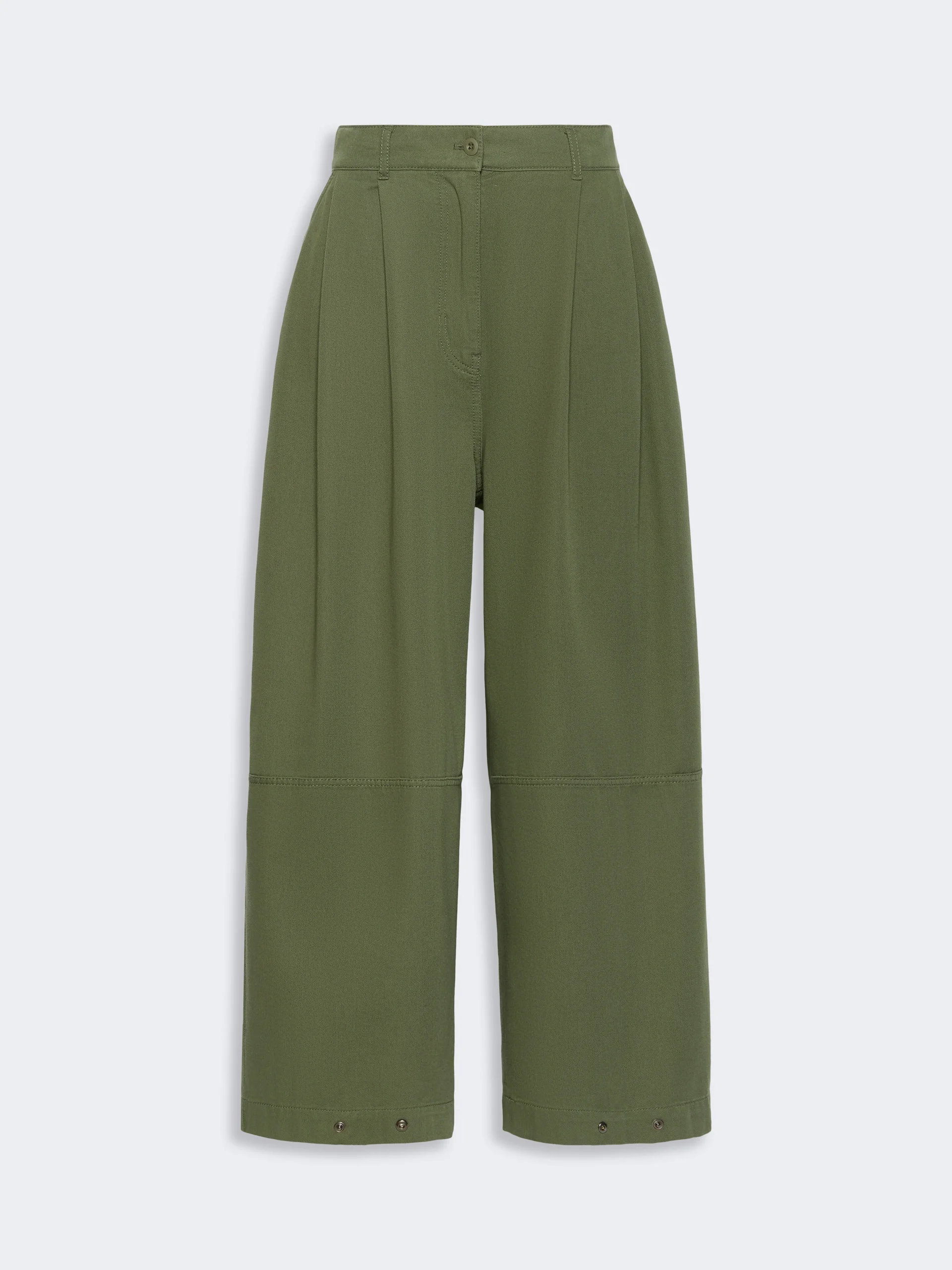 BACCA Washed cotton trousers - KAKI - 1