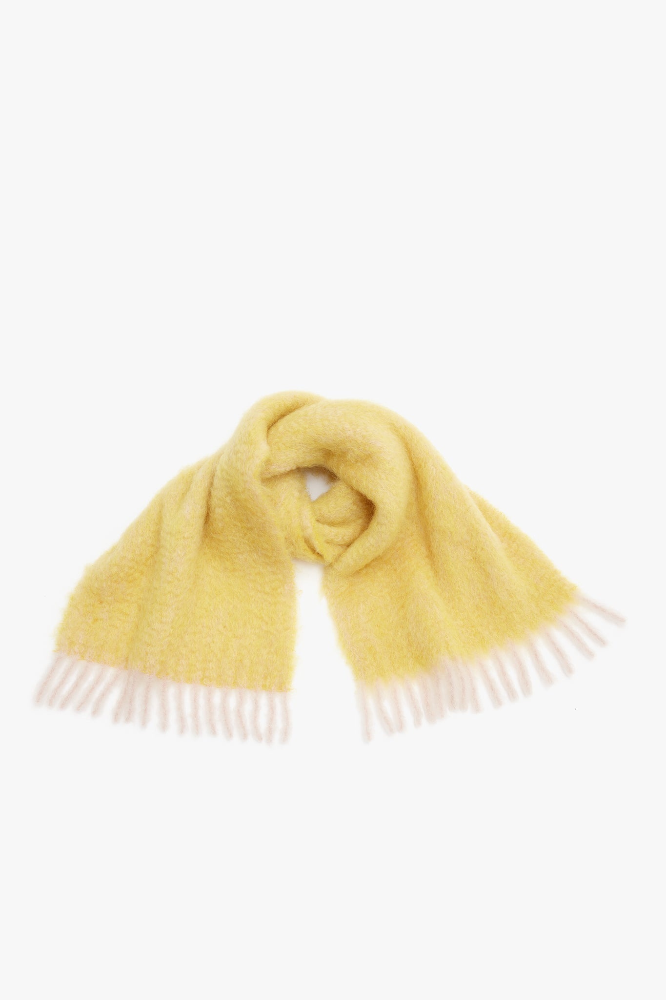 EXCLUSIVE Mohair Scarf In Sunflower Yellow - 4