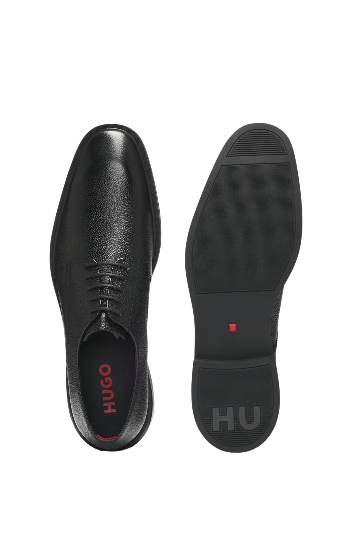 DERBY SHOES IN GRAINED LEATHER - 4