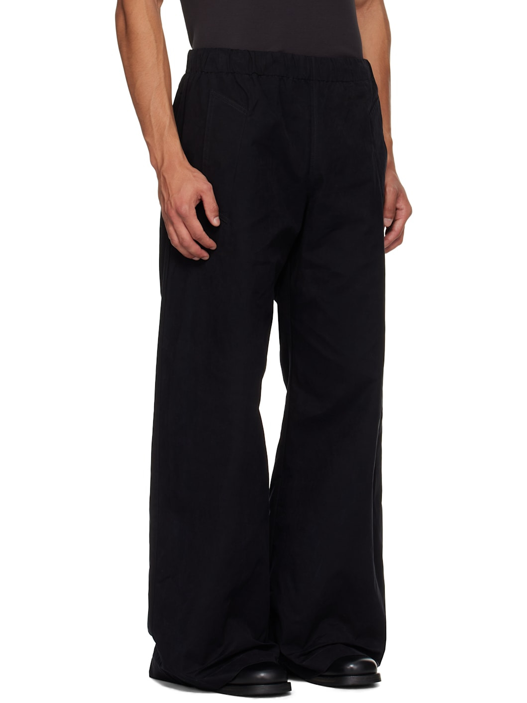 Black Drawstring Track Pants - 2
