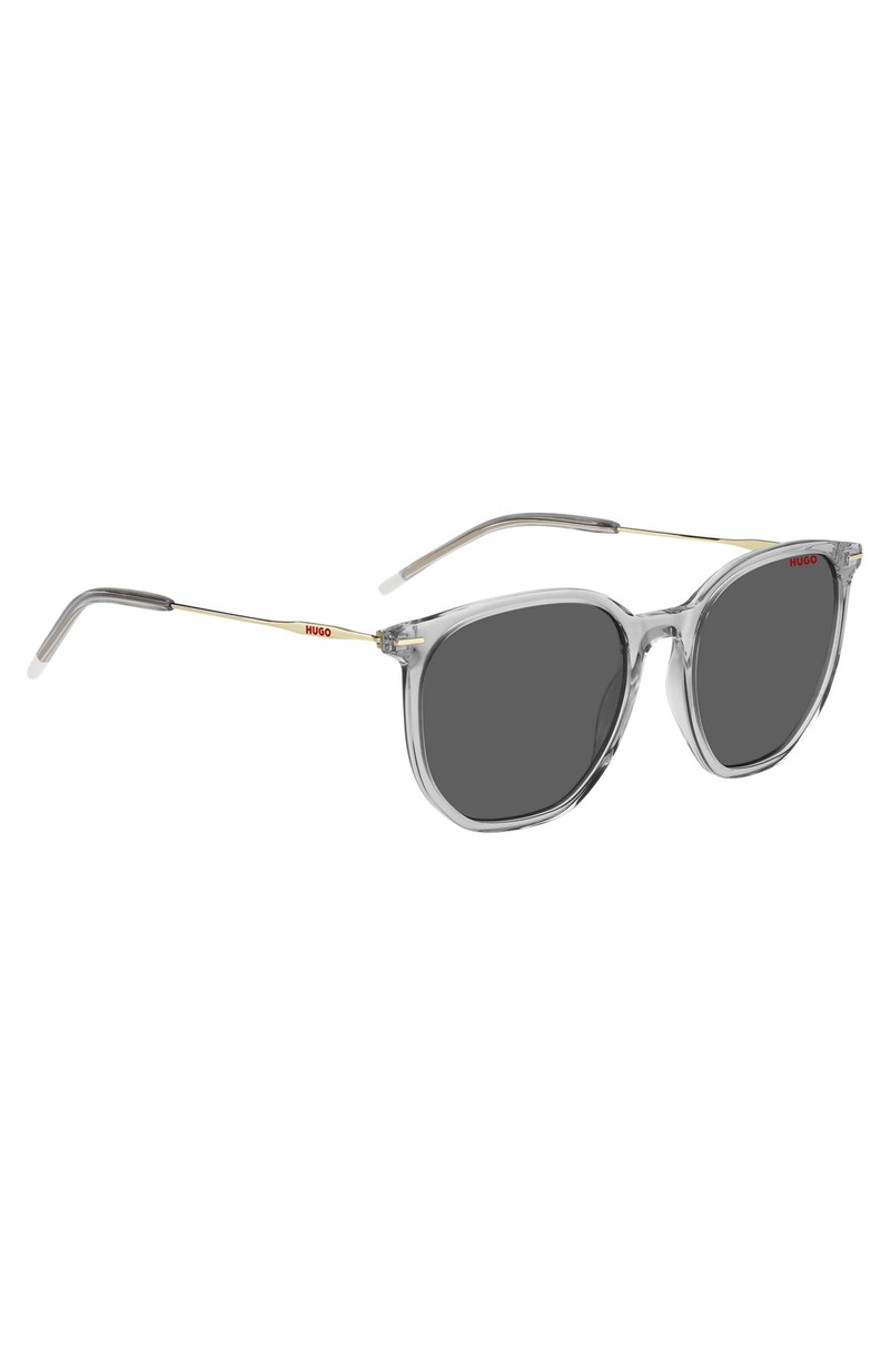 TRANSPARENT-ACETATE SUNGLASSES WITH METAL TEMPLES 4