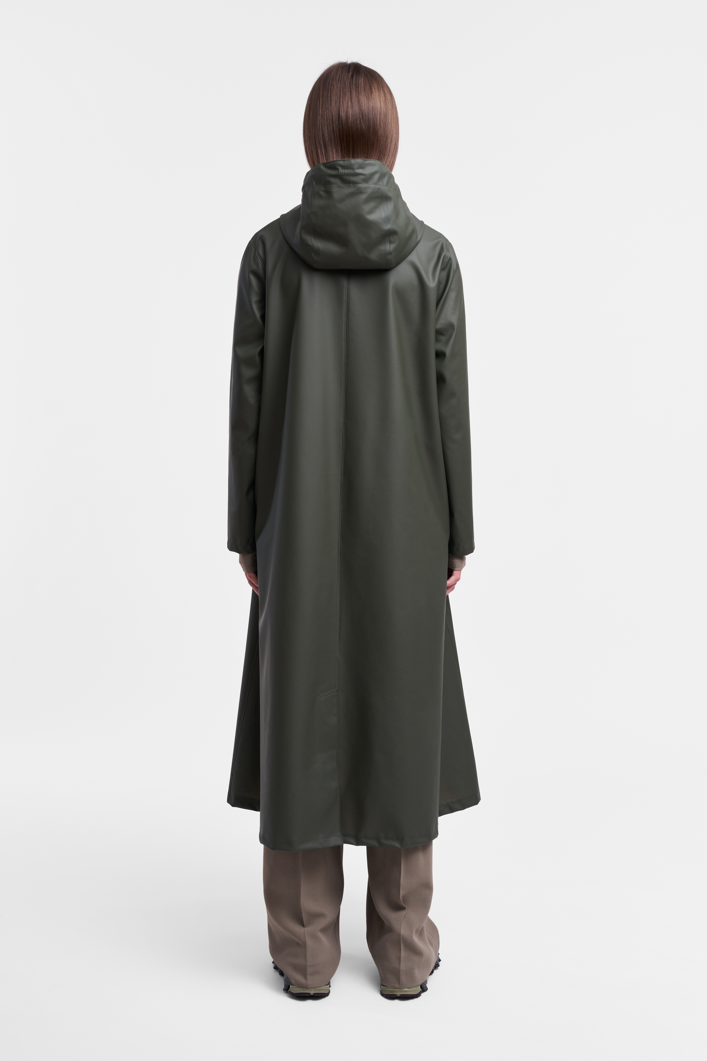 Mosebacke Long Lightweight Zip Raincoat Green - 4