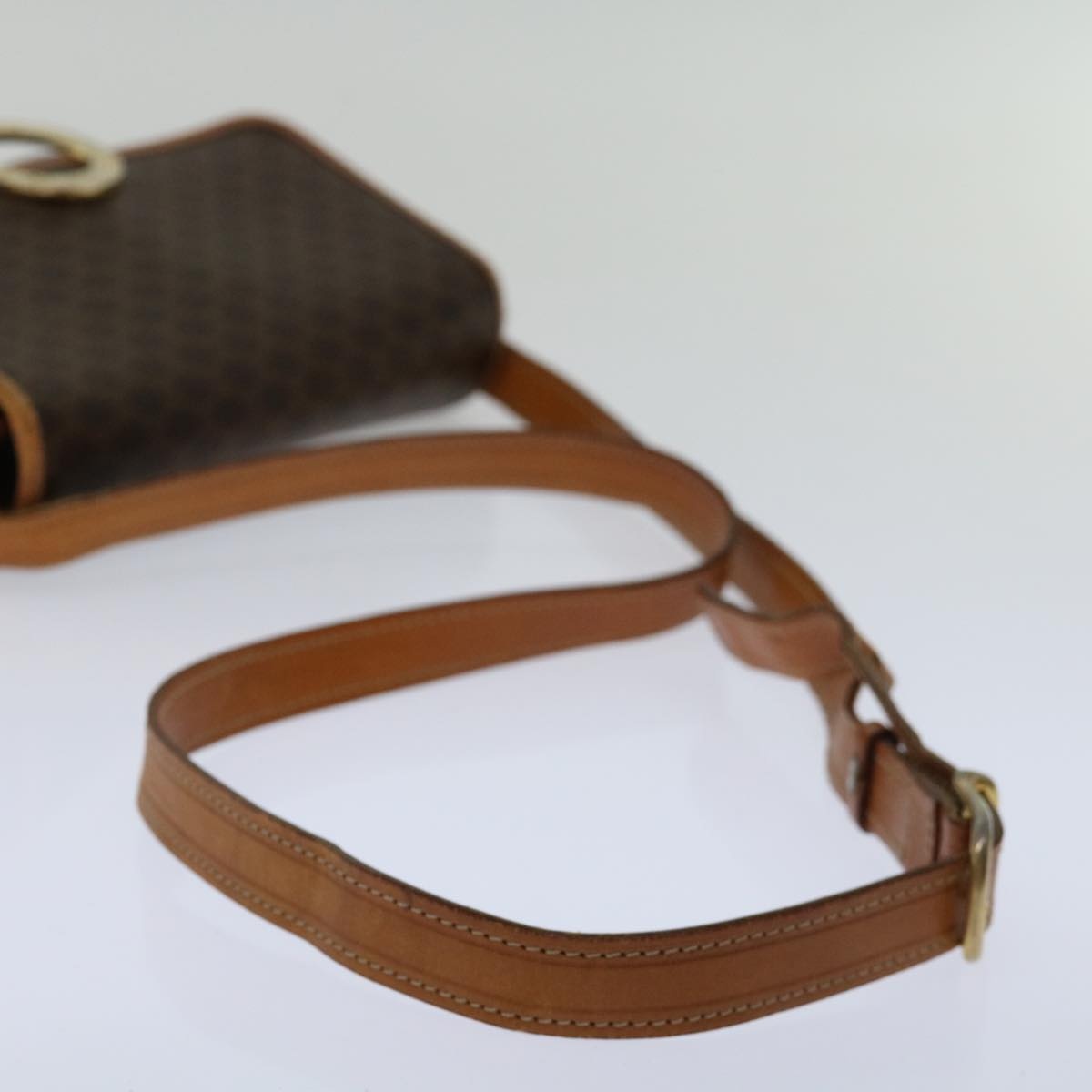 CELINE Macadam Canvas Shoulder Bag Pvc Brown - 7