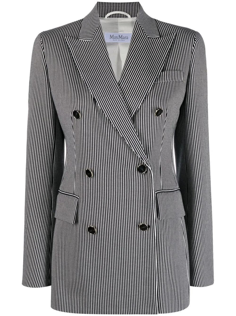 peak-lapel striped blazer - 1
