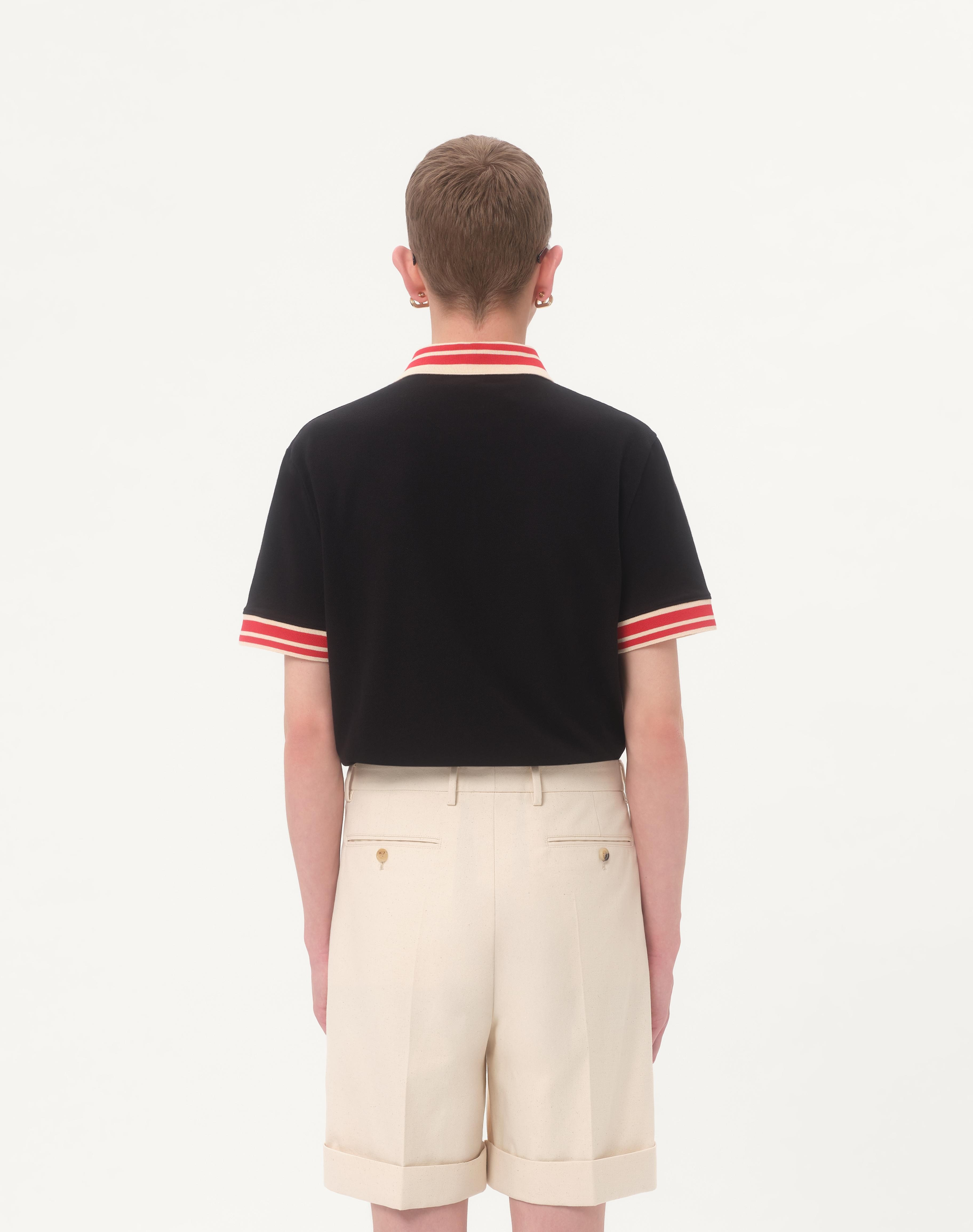 COTTON PIQUÉ POLO SHIRT WITH VLOGO PATCH - 6