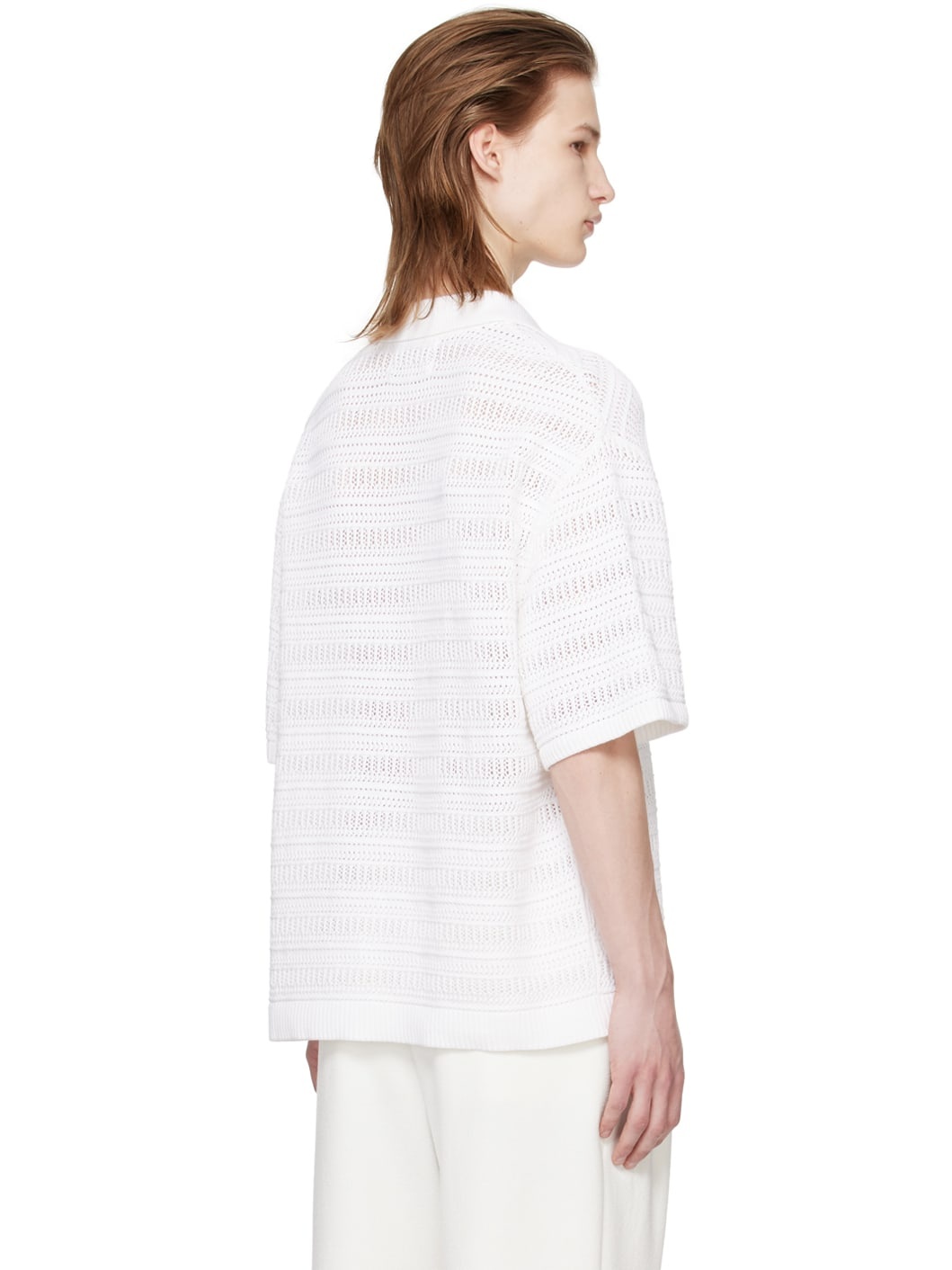 White Short Sleeve Cardigan - 3