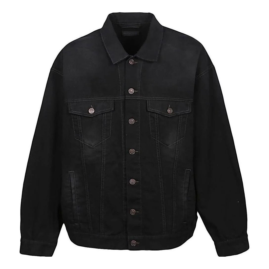 Balenciaga Gaffer Taped Political Campaign Denim Jacket 'Black' 724651TNW111700 - 1