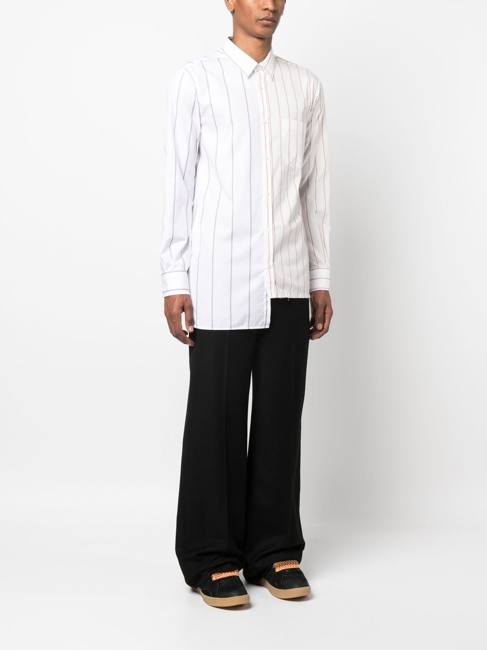 TWO-TONE PINSTRIPE SHIRT - 2