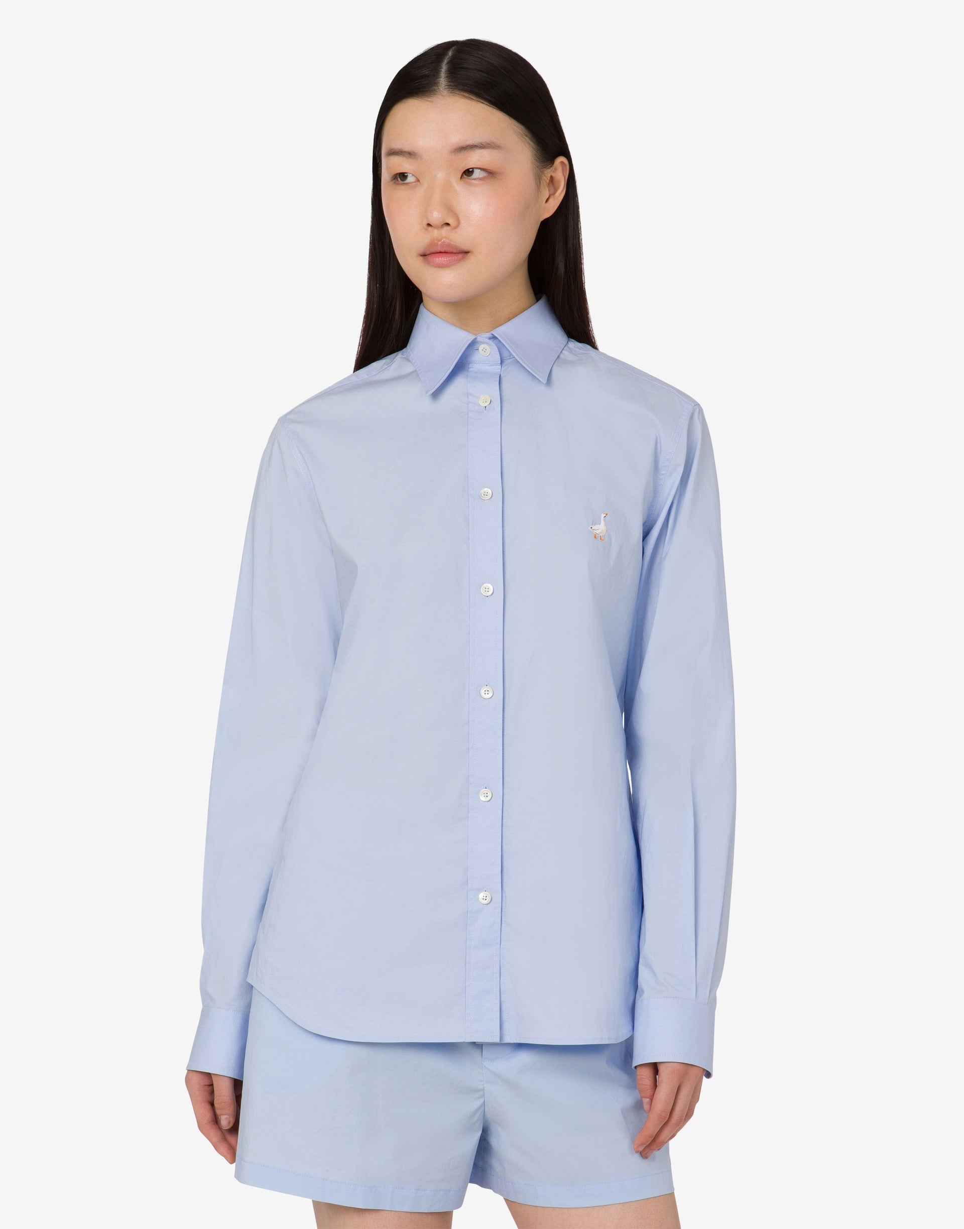 COTTON POPLIN SHIRT GOOSE - 2