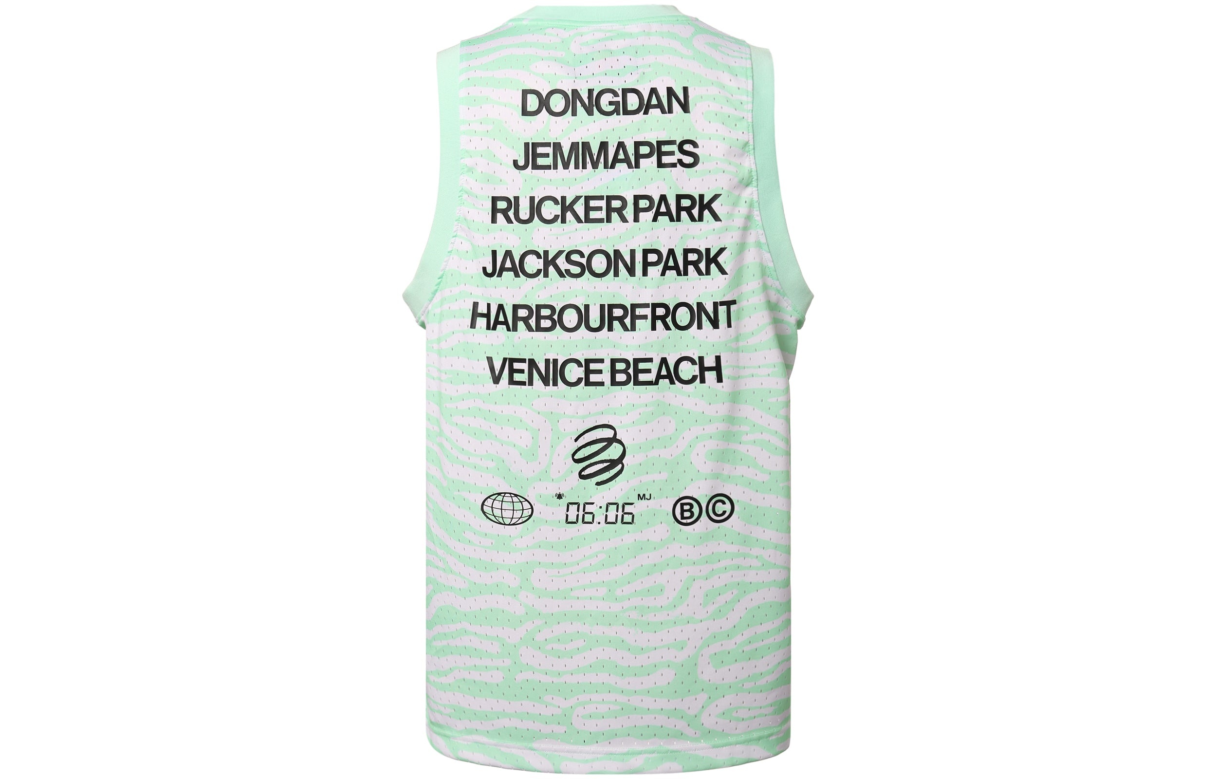 Air Jordan irregular texture Alphabet Printing Mesh Training Sports Vest Mint Green DM1825-379 - 2
