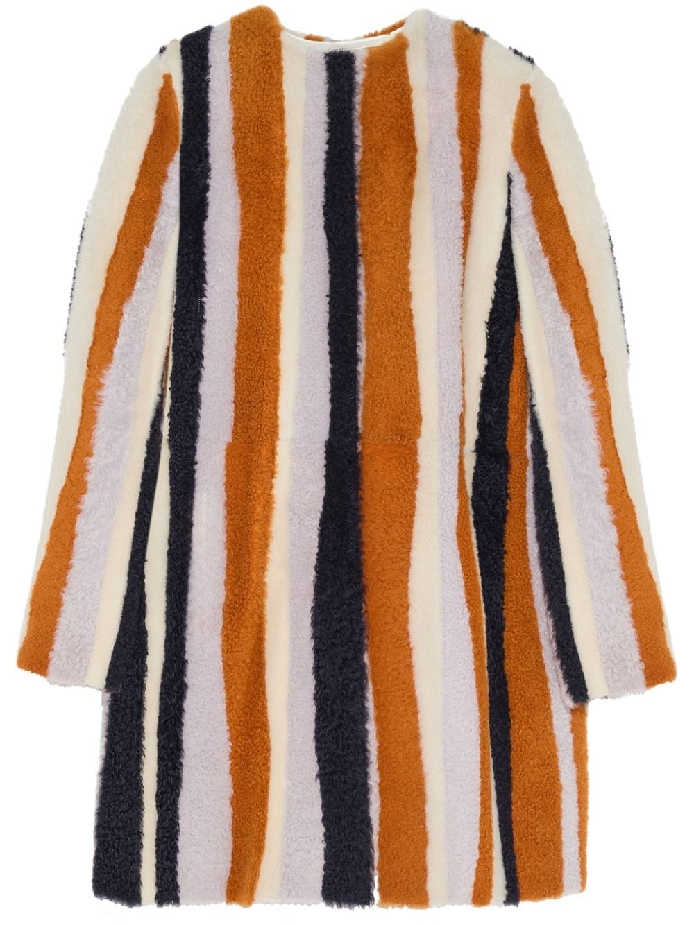 wavy-intarsia lacon coat - 1