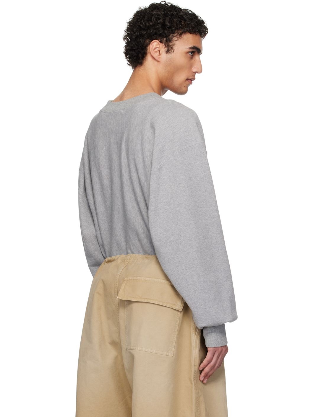 Gray Embroidered Sweatshirt - 3
