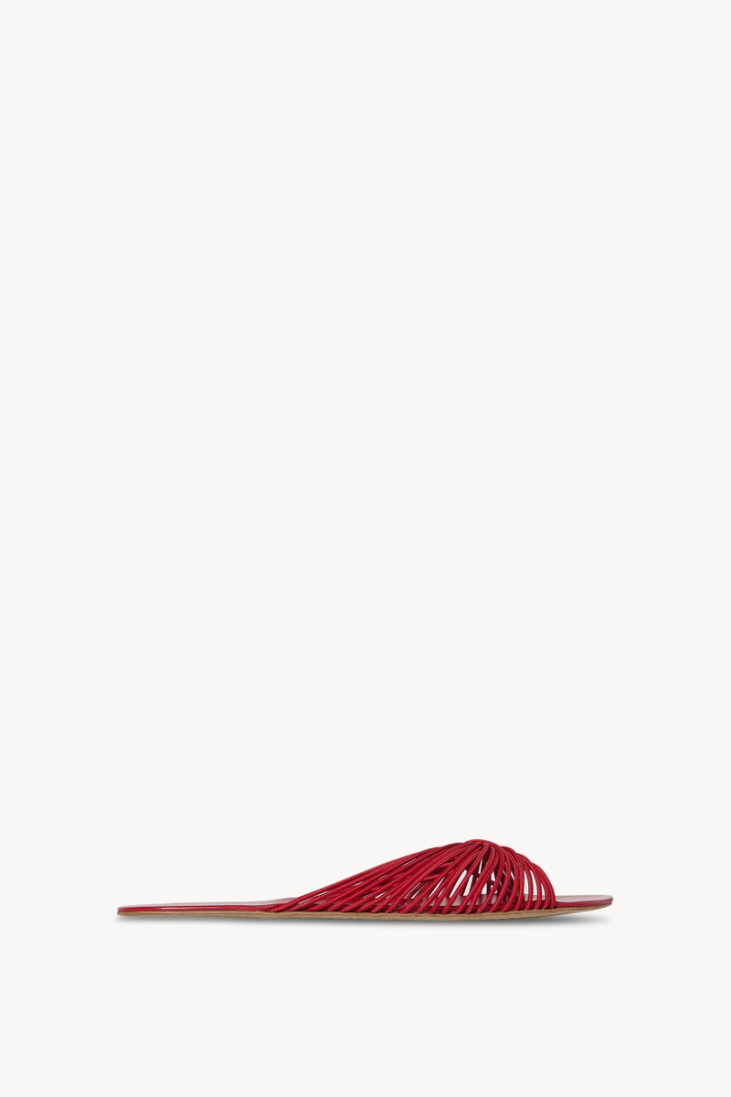 Sara Slide Sandal in Elastic and Leather 1