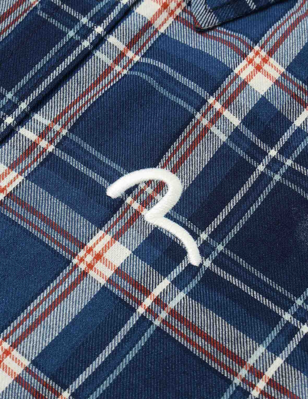Allover Seagull Print Relax Fit Check Shirt - 5