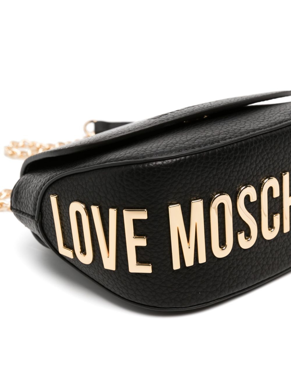 logo-lettering grained crossbody bag - 4