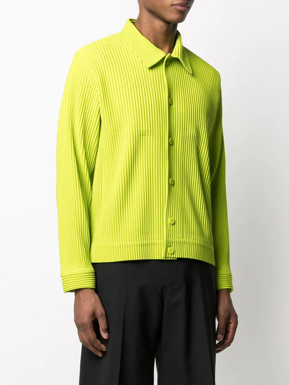 pleated long-sleeved shirt - 3