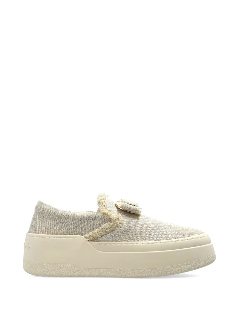 fringed logo-plaque sneakers 1