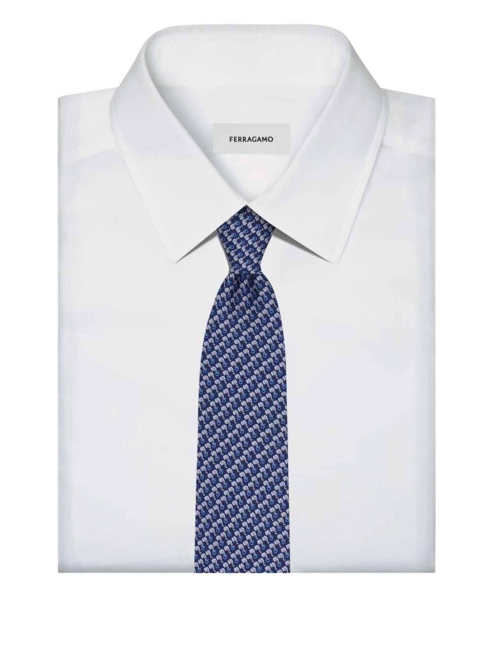 elephant-printed silk tie - 4