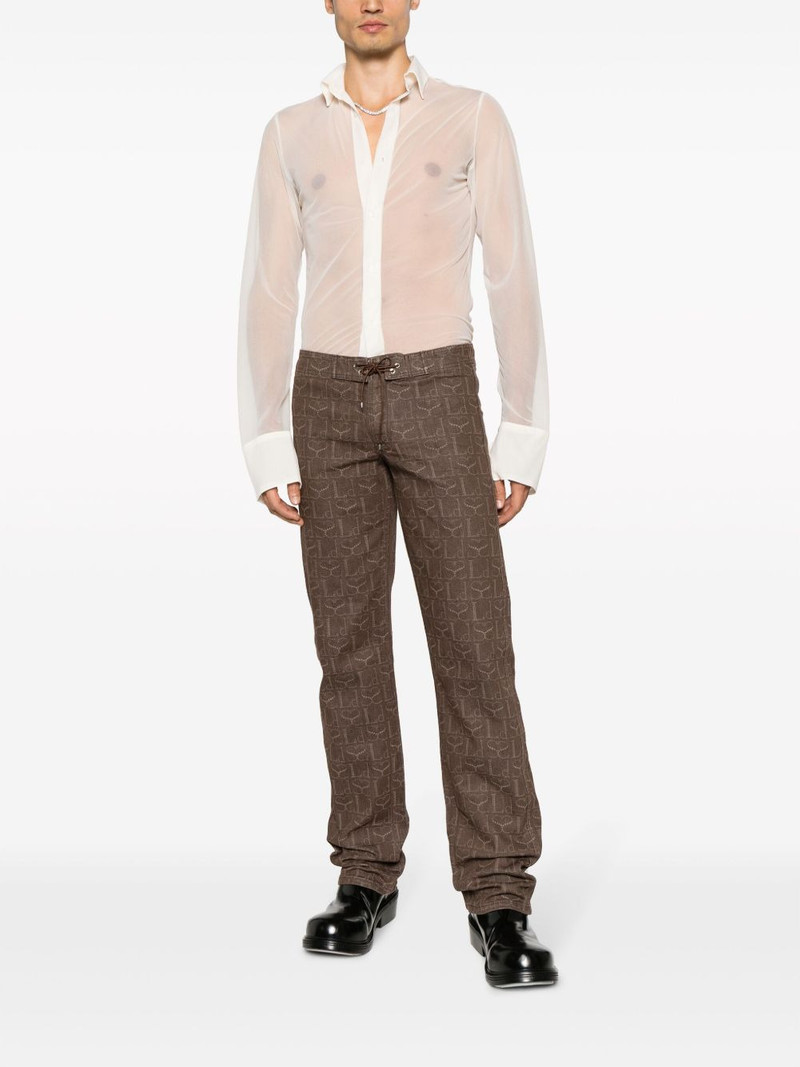 LUDOVIC DE SAINT SERNIN sheer slim-cut shirt outlook