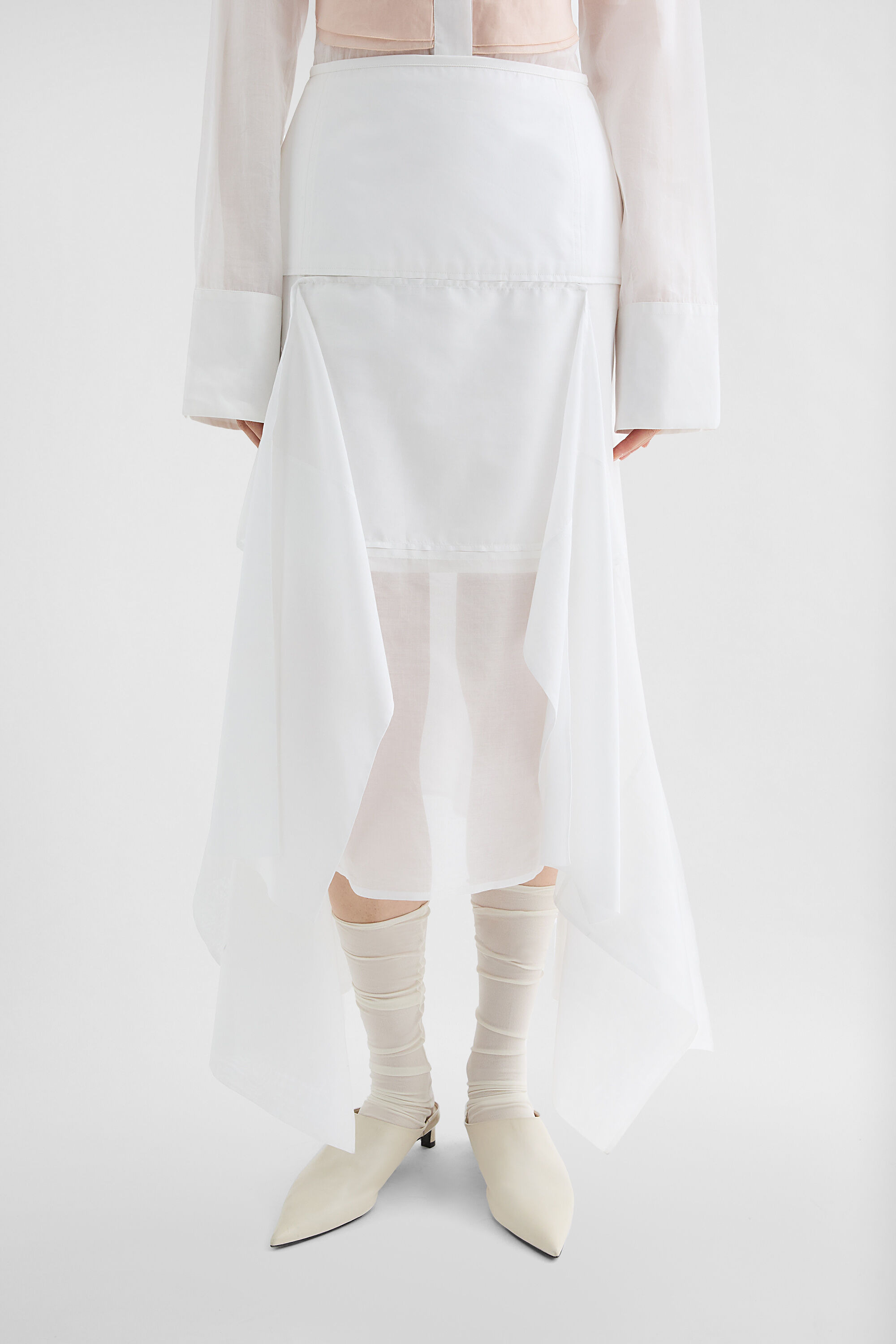 Cotton Muslin Panelled Skirt - 2