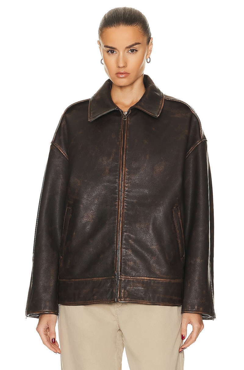 Alek Distressed Leather Jacket 2