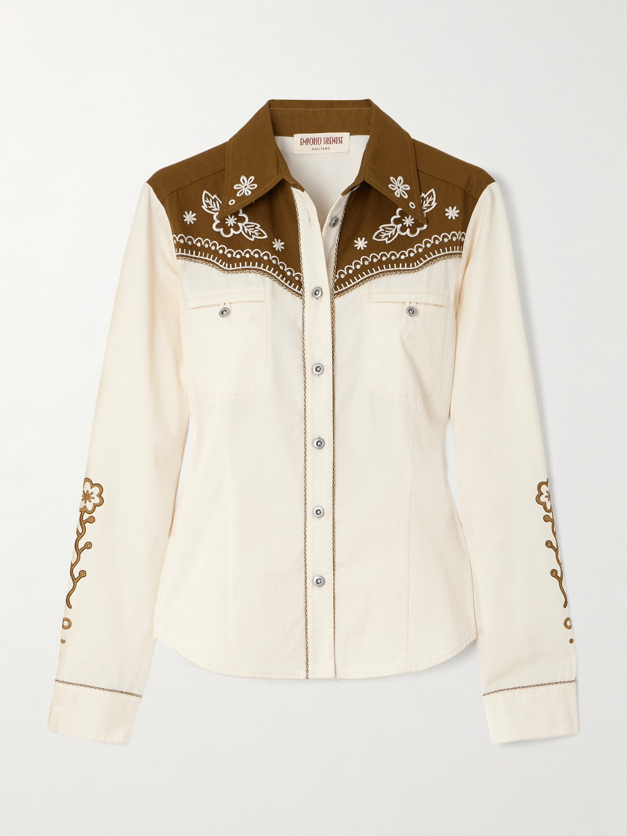 Rodeo Embroidered Cotton-drill Shirt - 1