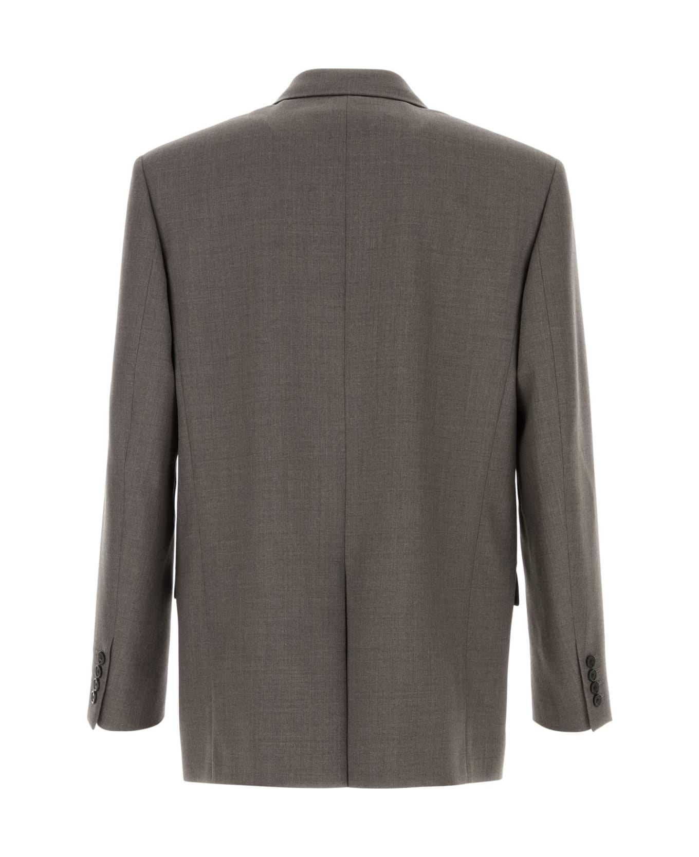 Grey Wool Blazer - 2