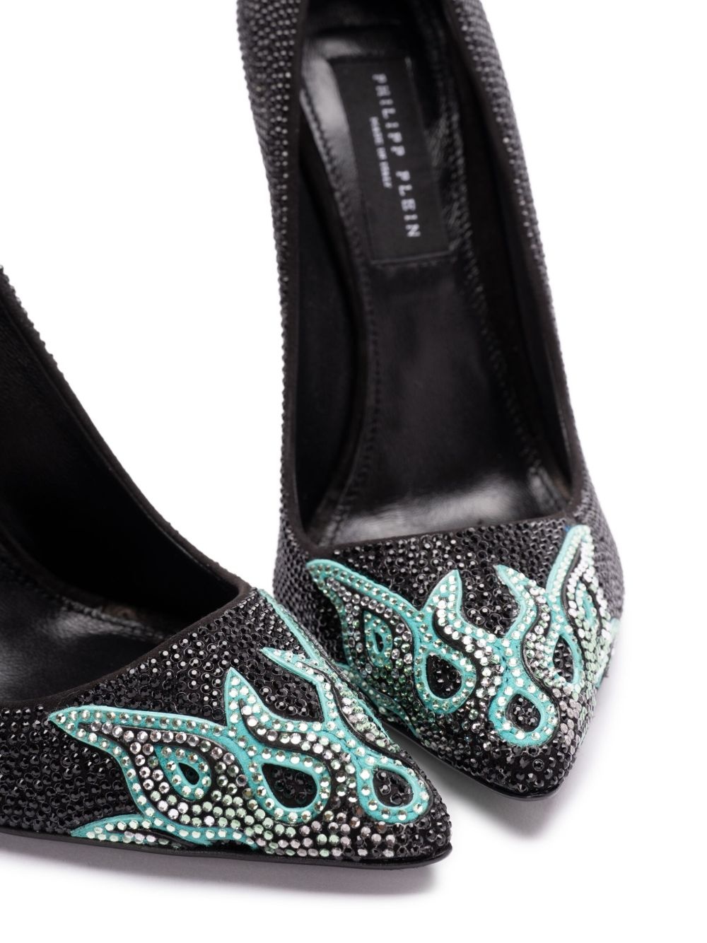 120mm flame-embellished pumps - 5