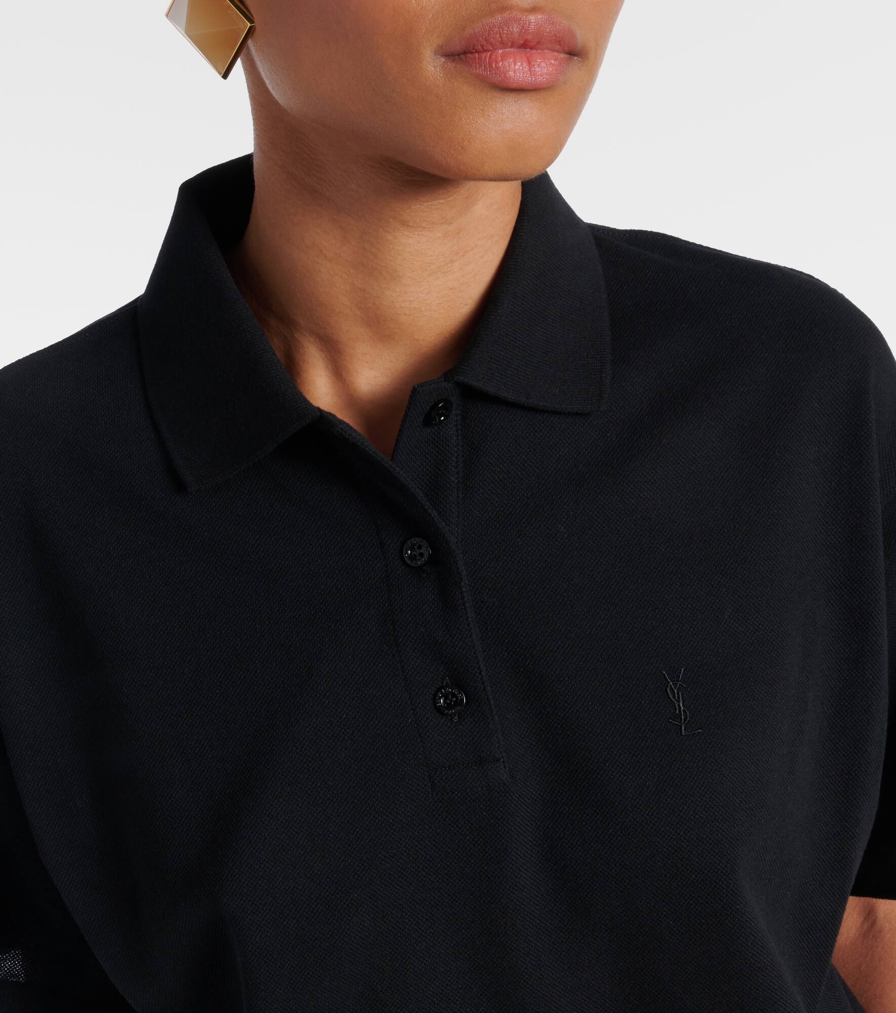 Cassandre cotton-blend piqué polo shirt - 4