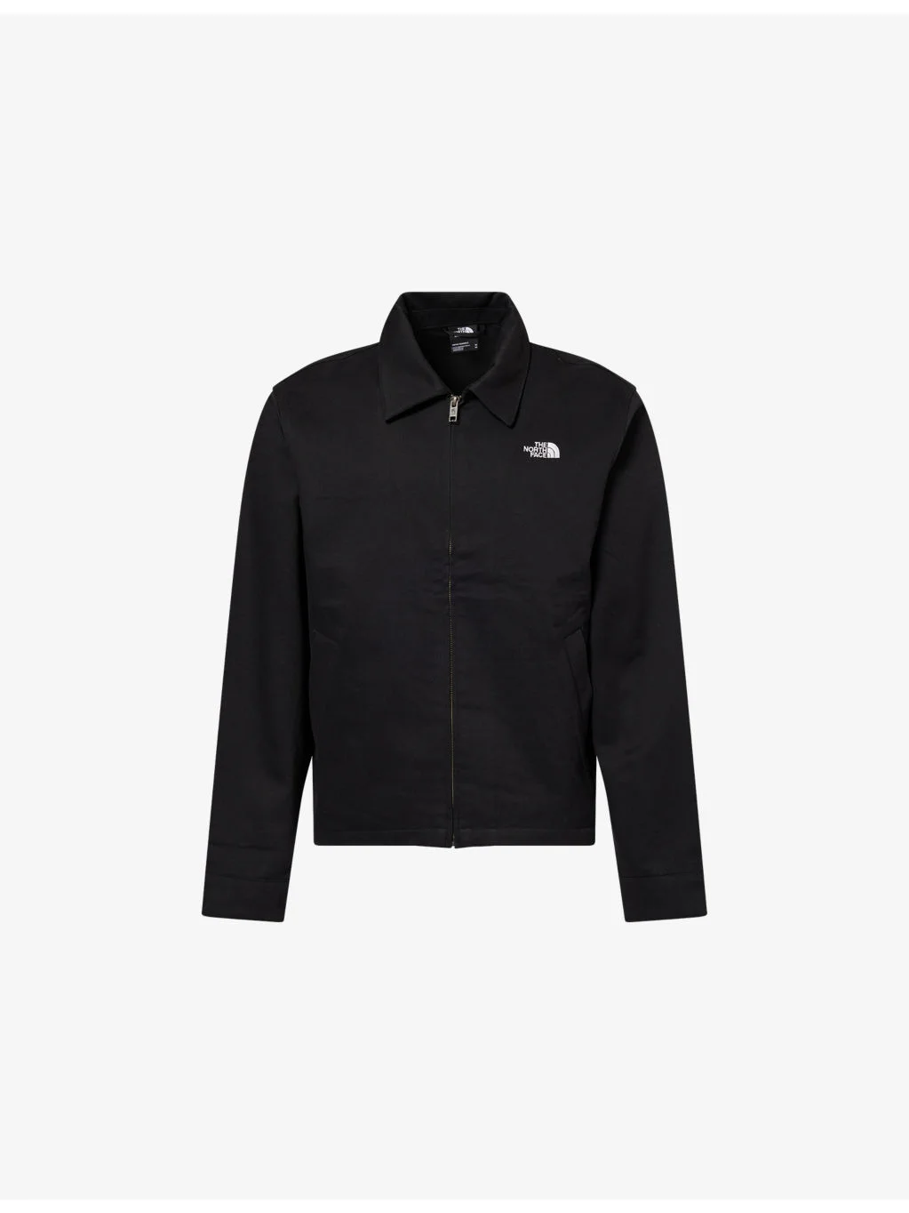 Classic-Collar Embroidered-Logo Cotton Jacket - 1