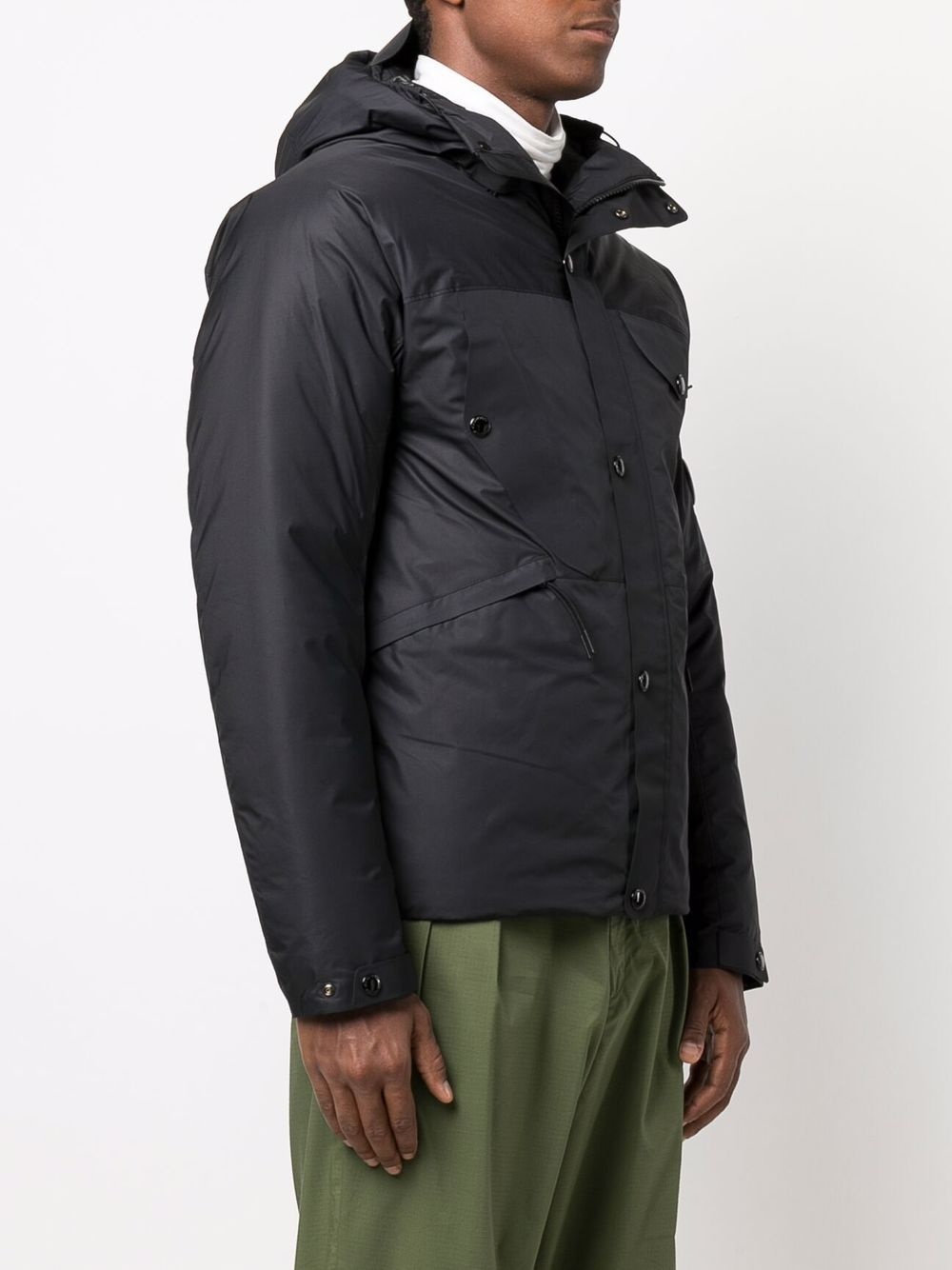 Lens-detail four-pocket down coat - 3