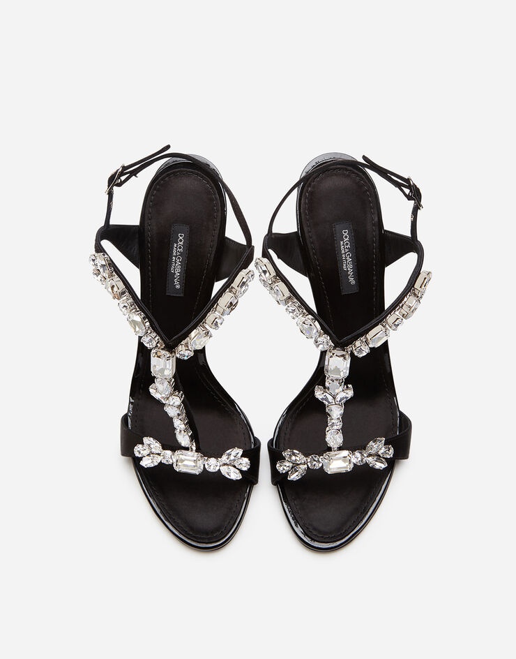 Satin sandals with embroidery - 4