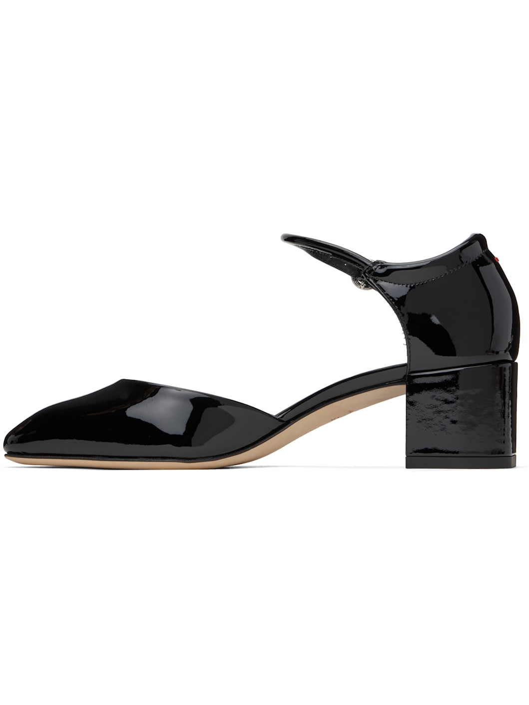 Black Magda Leather Mary-Jane Heels - 3