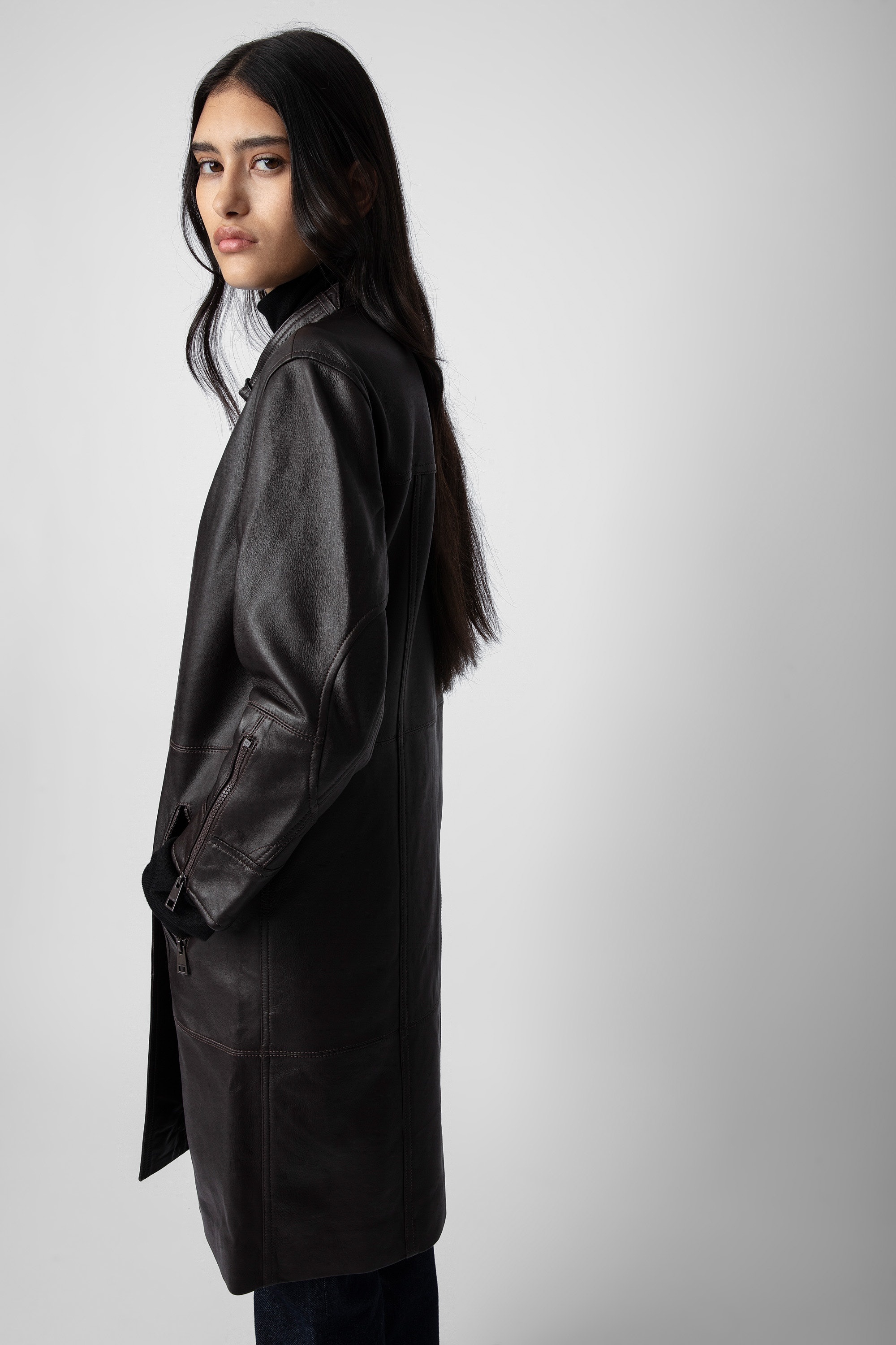 Mira Leather Coat - 5