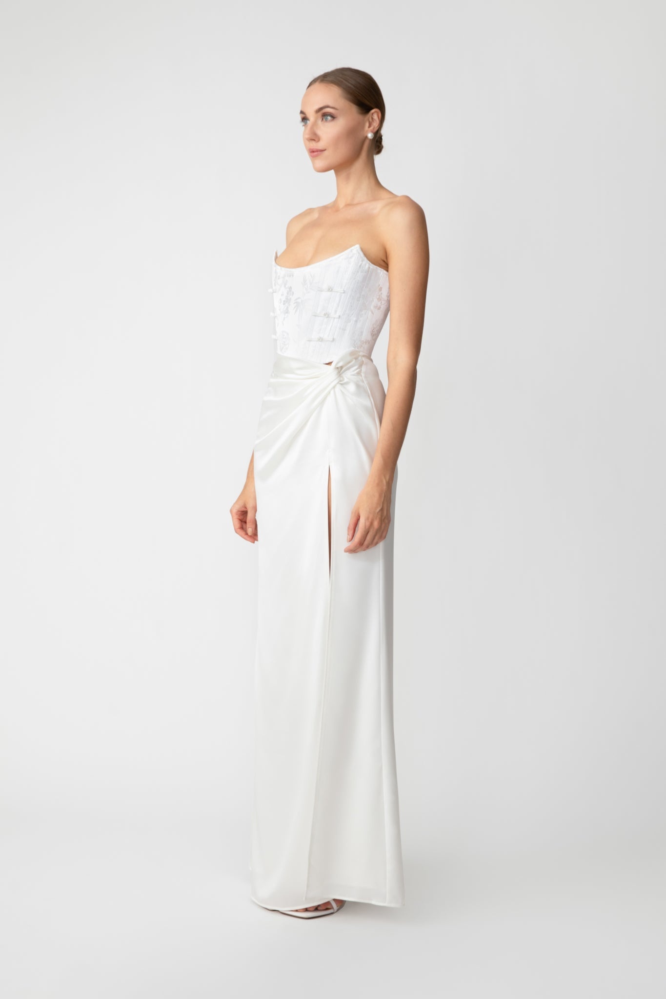 JULIA JACQUARD GOWN - 4